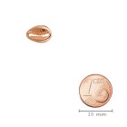 Zamak pendant/connector Kauri shell rose gold 12x8mm 24K rose gold plated