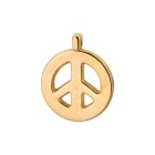 Zamak-Anhänger Peace Zeichen gold 15x18mm 24K vergoldet