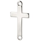 Pendente/Connettore in zama Croce argento antico 34x16mm placcato argento 999°