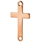 Zamak hanger / tussenstuk kruis roségoud 34x16mm roséverguld