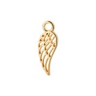 Colgante de Zamak Filigrana de las alas de oro 18x6mm 24K chapado en oro