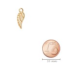 Colgante de Zamak Filigrana de las alas de oro 18x6mm 24K chapado en oro