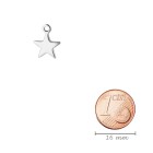 Pendente in zama Mano di Stella argento antico 15x12mm 999° placcato argento