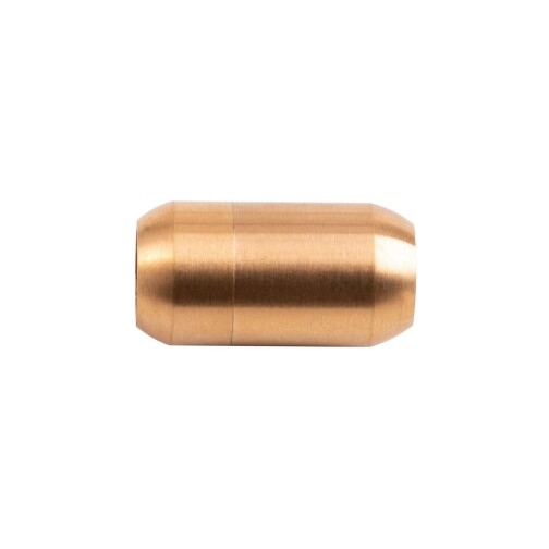 Stainless steel magnetic clasp gold 19x10mm (ID 6mm) brushed
