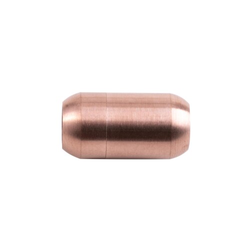 Stainless steel magnetic clasp rose gold 19x10mm (ID 6mm) brushed
