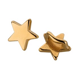 Zamak sliding bead Star gold ID 5x2mm 24K gold plated
