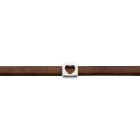 Cuenta deslizante de Zamak Cuadrada Corazón de plata antigua ID 5x2mm 999° bañado en plata