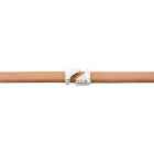 Cuenta deslizante de Zamak Medio cuadrado martillado de plata antigua ID 5x2mm 999° bañado en plata