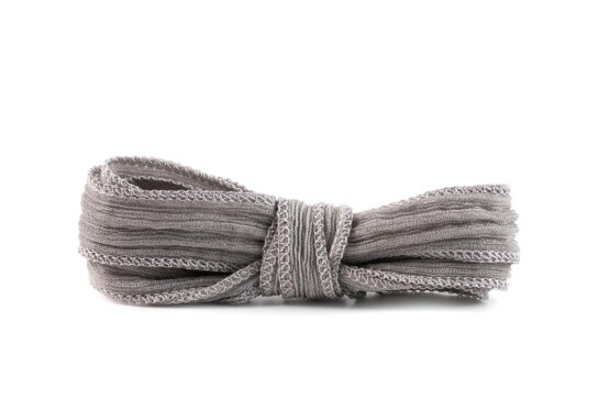 Handmade silk ribbon Crinkle Crêpe Stone 20mm wide