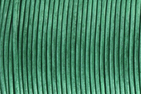 Bracelet en peau de chèvre Vert Pomme Métallique ø1,5mm