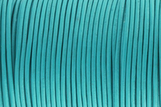 Ziegenlederriemen Turquoise ø2mm