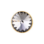 Schuivers met Rivoli Smoky Mauve 12mm (ID 10x2mm) goud
