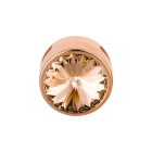 Slider oro rosa 14mm (ID 10x2mm) con Rivoli en Light Peach 12mm 24K chapado en oro rosa