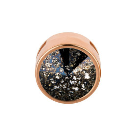 Slider rosegold 14mm (ID 10x2mm) mit Rivoli in Crystal...