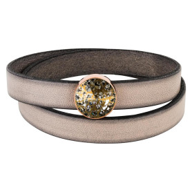 Slider or rose 14mm (ID 10x2mm) avec Rivoli en Crystal...