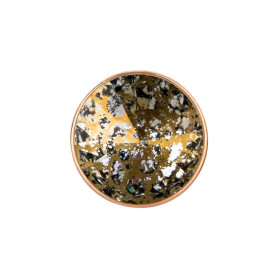 Slider rosegold 14mm (ID 10x2mm) mit Rivoli in Crystal Gold Patina 12mm 24K rosé vergoldet