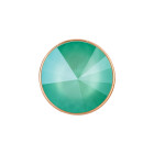 Slider with Rivoli Crystal Mint Green 12mm (ID 10x2mm) rose gold