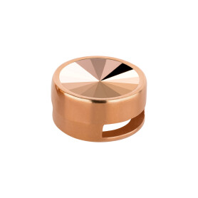 Slider with Rivoli Crystal Rose Gold 12mm (ID 10x2mm) rose gold