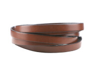 Cinturino in pelle piatta Marrone (bordo nero) 10x2mm