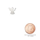 Pendente/Connettore in zama Angelo 2 fori di filettatura 11mm argento antico 999° placcato argento