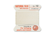 GRIFFIN soie pour perles Blanc N°14 ø1,02mm