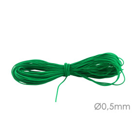 Macrame ribbon jewellery cord Ø0.5mm Green