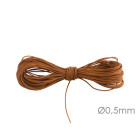Macrame ribbon jewellery cord Ø0.5mm Light Brown