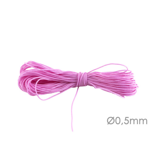 Macrame ribbon jewellery cord Ø0.5mm Light Purple