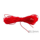 Cordón de poliéster con cinta de Macrame Ø0,5mm Rojo