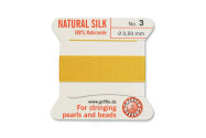 GRIFFIN seda para perlas Amarillo claro N°3 ø0,50mm