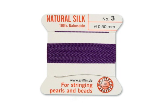 GRIFFIN parelzijde Amethist, No. 3 0,50mm