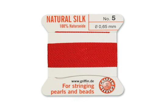 GRIFFIN Jewelry Silk Red N°5 ø0.65mm