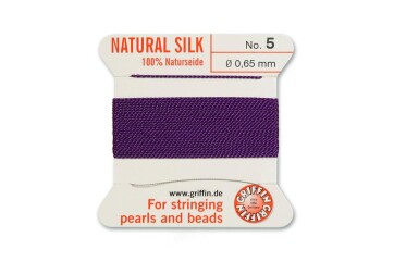 GRIFFIN Perlseide Amethyst, N° 5 0,65mm