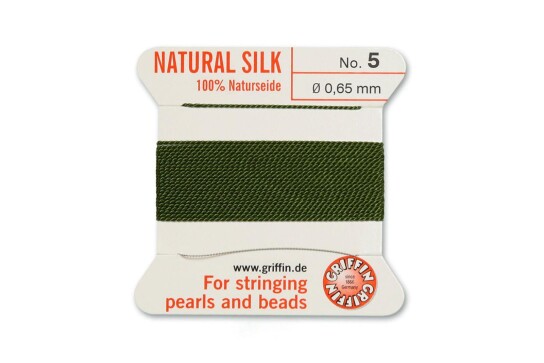 GRIFFIN pearl silk Olive N°5 ø0.65mm