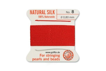 GRIFFIN pearl silk Red N°8 ø0.80mm