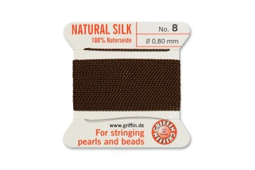 GRIFFIN pearl silk Brown N°8 ø0.80mm