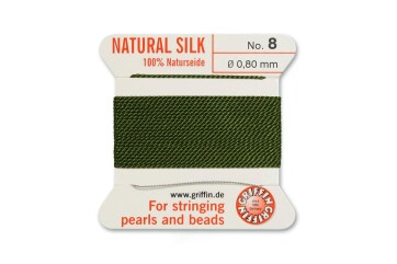 GRIFFIN pearl silk Olive N°8 ø0.80mm