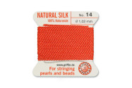 GRIFFIN soie pour perles Rouge corail N°14 ø1,02mm