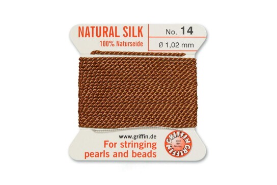 GRIFFIN seda de perlas Carnelian N°14 ø1,02mm