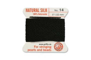 GRIFFIN parelzijde Zwart, N° 14 1,02mm
