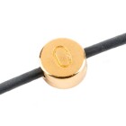 Cuenta de letras Número 0 de oro 7mm chapado en oro
