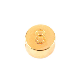 Buchstabenperle Zahl 8 gold 7mm 24K vergoldet