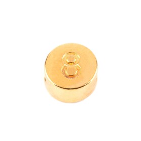 Letter Bead Number 8 gold 7mm gold plated