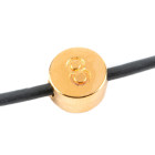 Letter bead Number 8 gold 7mm 24K gold plated
