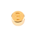 Buchstabenperle Buchstabe B gold 7mm 24K vergoldet