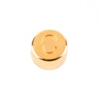 Letter Bead C gold 7mm gold plated