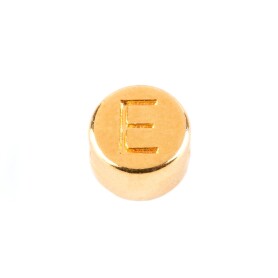 Buchstabenperle E gold 7mm vergoldet