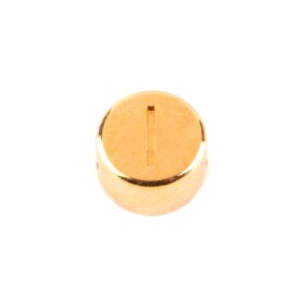 Letter Bead I gold 7mm gold plated