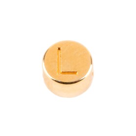 Letter Bead L gold 7mm gold plated