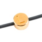 Cuenta de letras L de oro 7mm chapado en oro